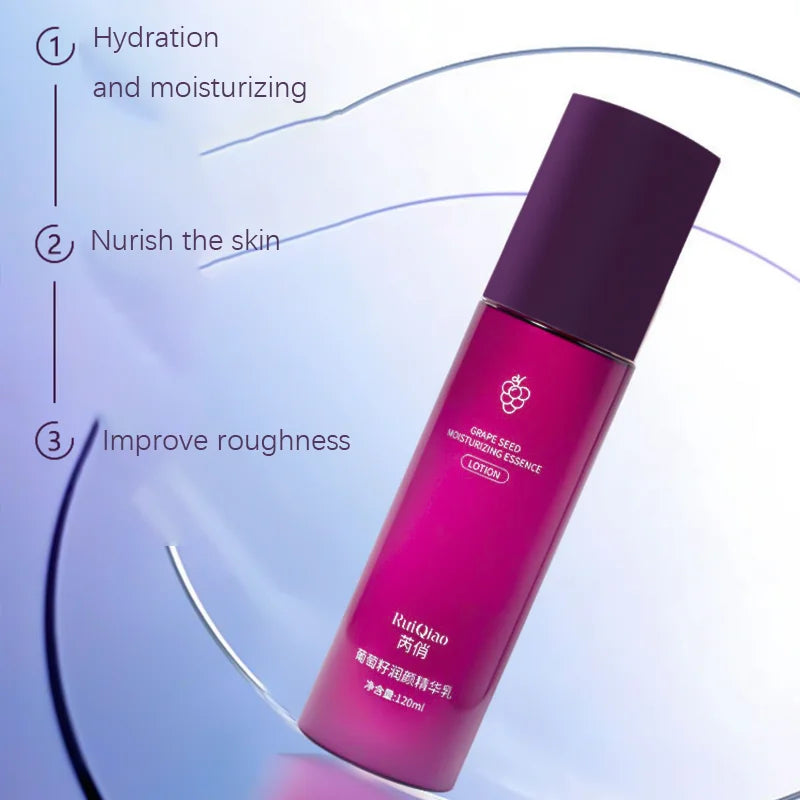 Grape Seed Moisturizing Essence Emulsion for Firming, Hydration, Brightening, and Anti-Aging Skin Care