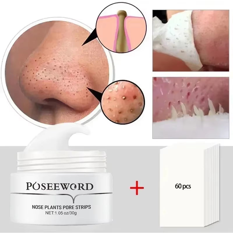 Advanced Blackhead Removal Nose Mask - Deep Cleansing Pore Strip for Acne Treatment, Korean Skin Care Solution