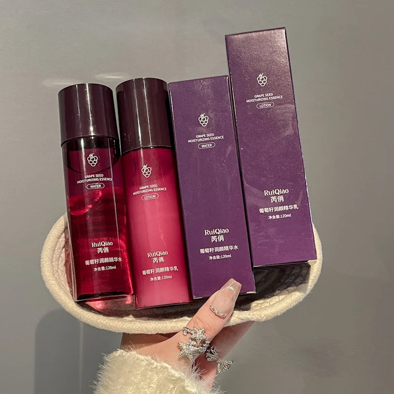 Grape Seed Moisturizing Essence Emulsion for Firming, Hydration, Brightening, and Anti-Aging Skin Care