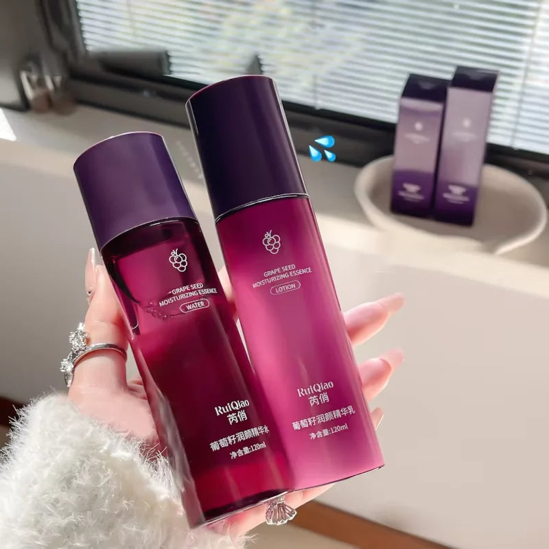 Grape Seed Moisturizing Essence Emulsion for Firming, Hydration, Brightening, and Anti-Aging Skin Care