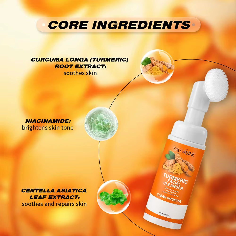 Turmeric Facial Cleanser Pads - 40 Count Exfoliating Kojic Acid Treatment for Dark Spot Reduction and Skin Brightening