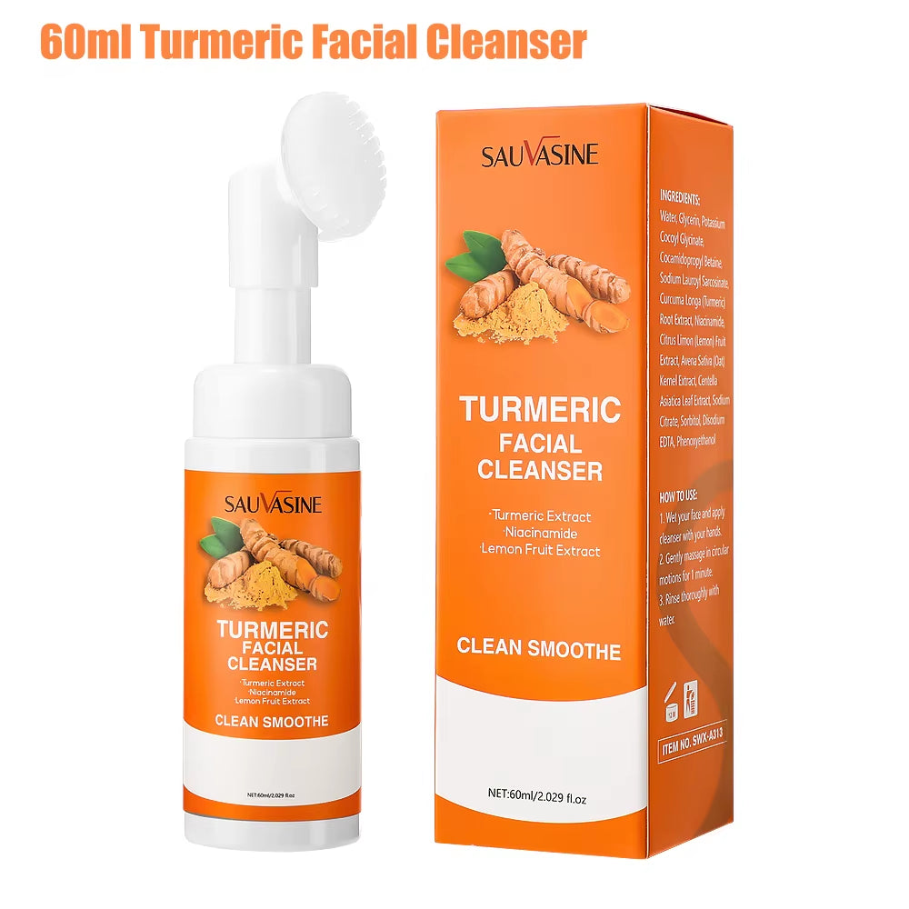Turmeric Facial Cleanser Pads - 40 Count Exfoliating Kojic Acid Treatment for Dark Spot Reduction and Skin Brightening