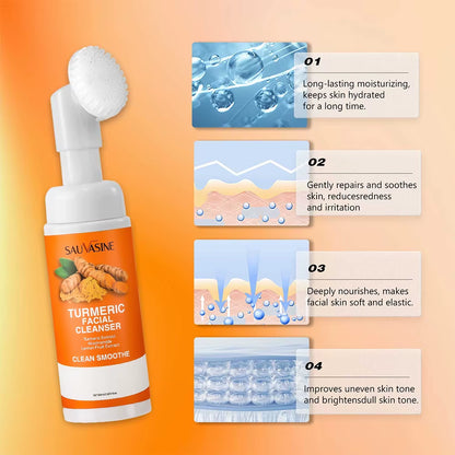 Turmeric Facial Cleanser Pads - 40 Count Exfoliating Kojic Acid Treatment for Dark Spot Reduction and Skin Brightening